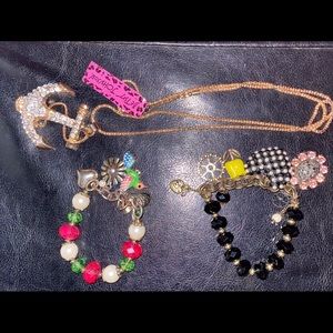 Betsey Johnson bundle jewelry  2 bracelets & 1 necklace